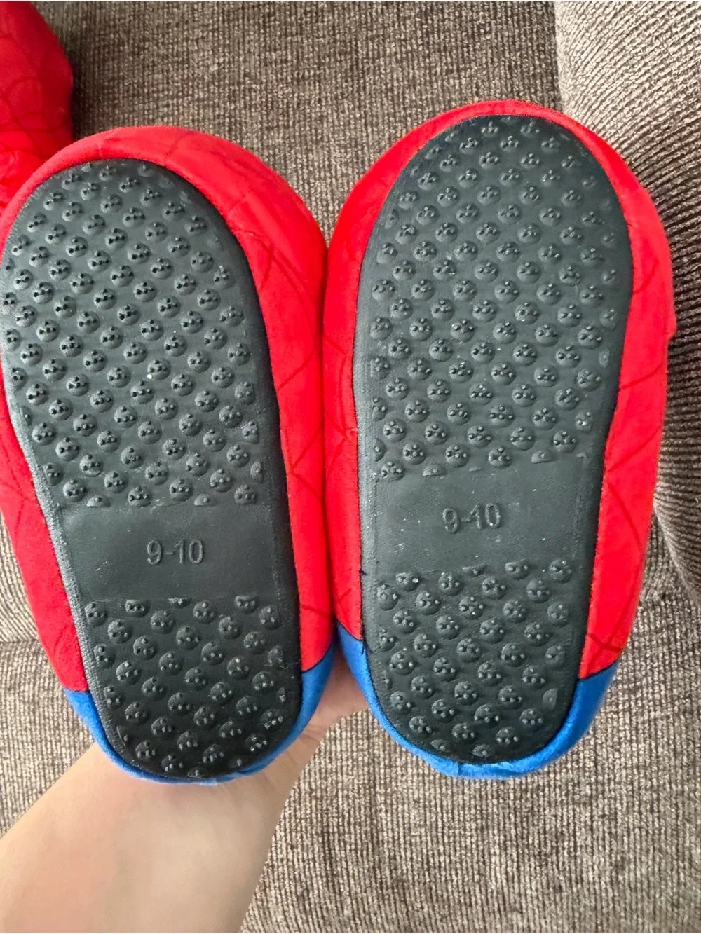 Marvel Spiderman Kids Slip-On Non-Slip Slippers | Size 9-10